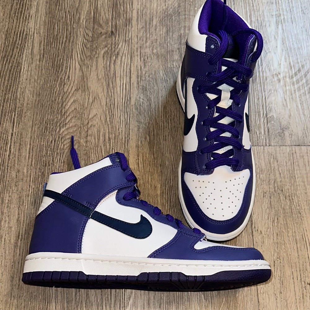 Nike Dunk High GS Kids Sneakers - Purple and White